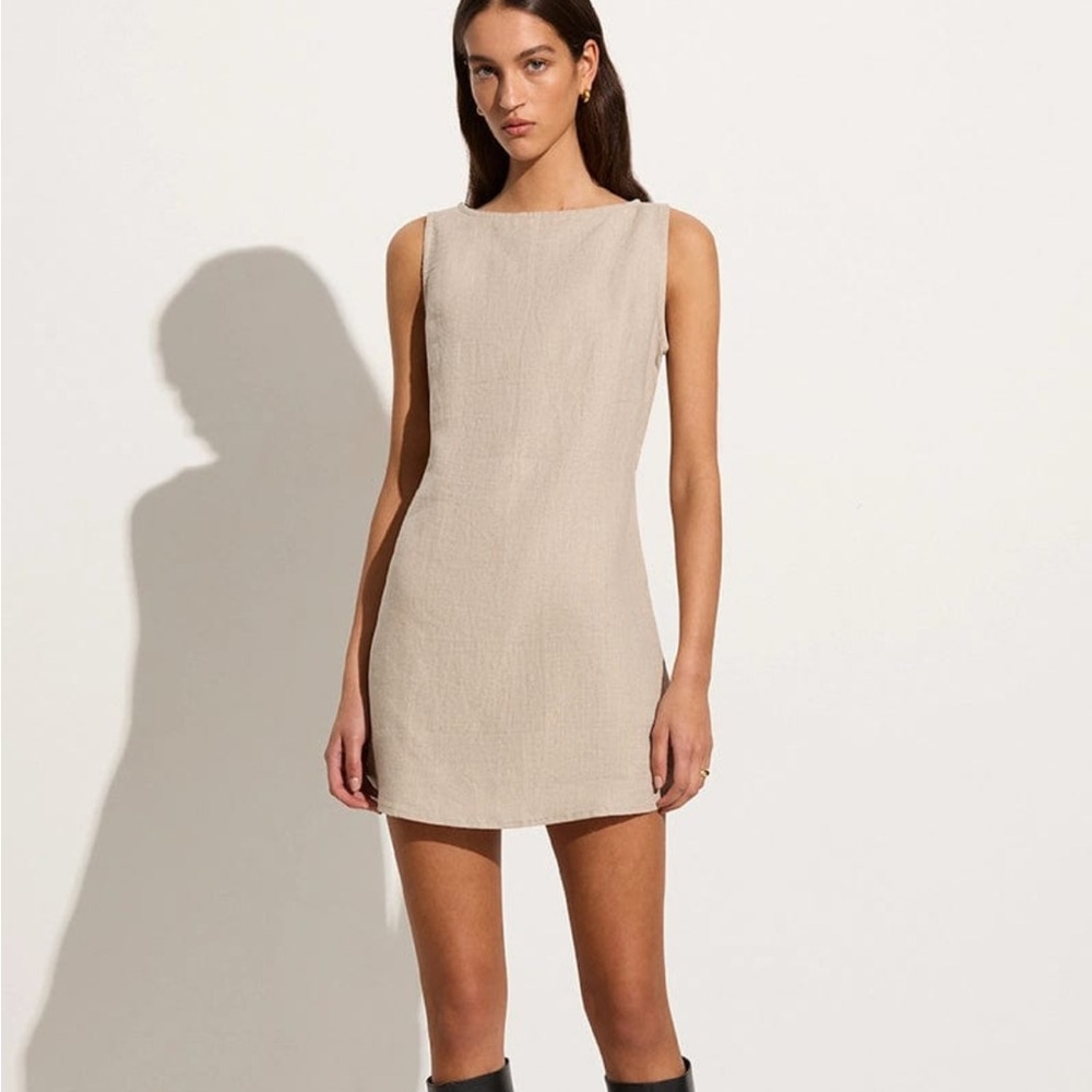 Beige Sleeveless Dress